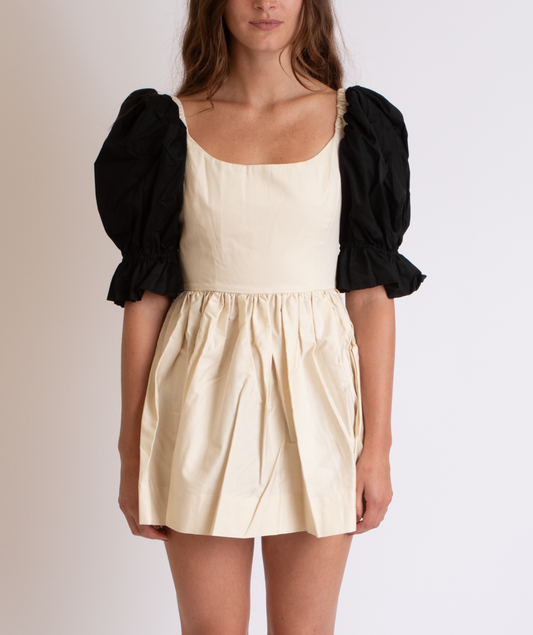 Party Dress in Ivory Black