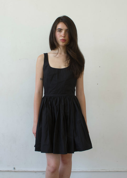 Lauren Dress in Black Cotton