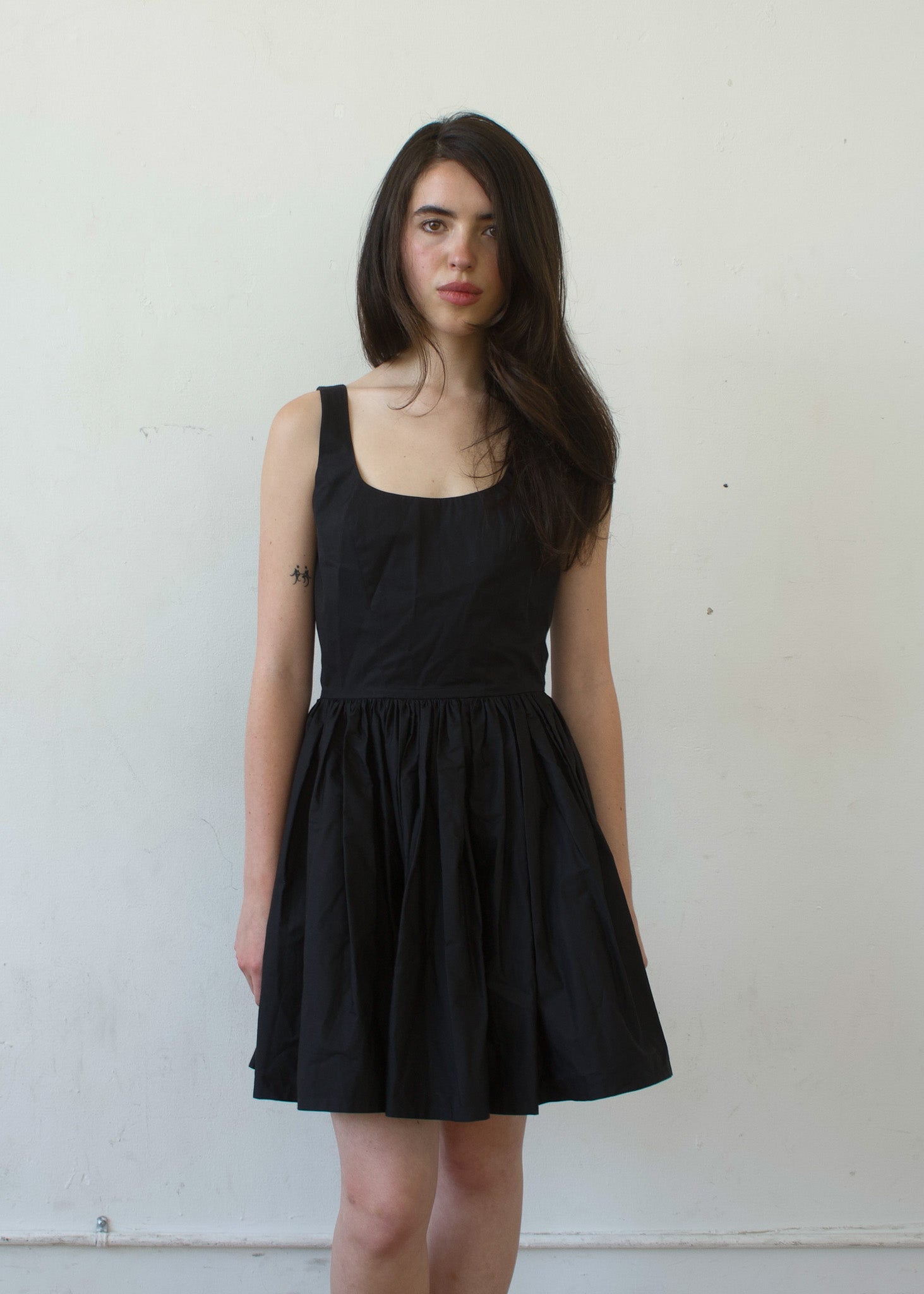 Lauren Dress in Black Cotton