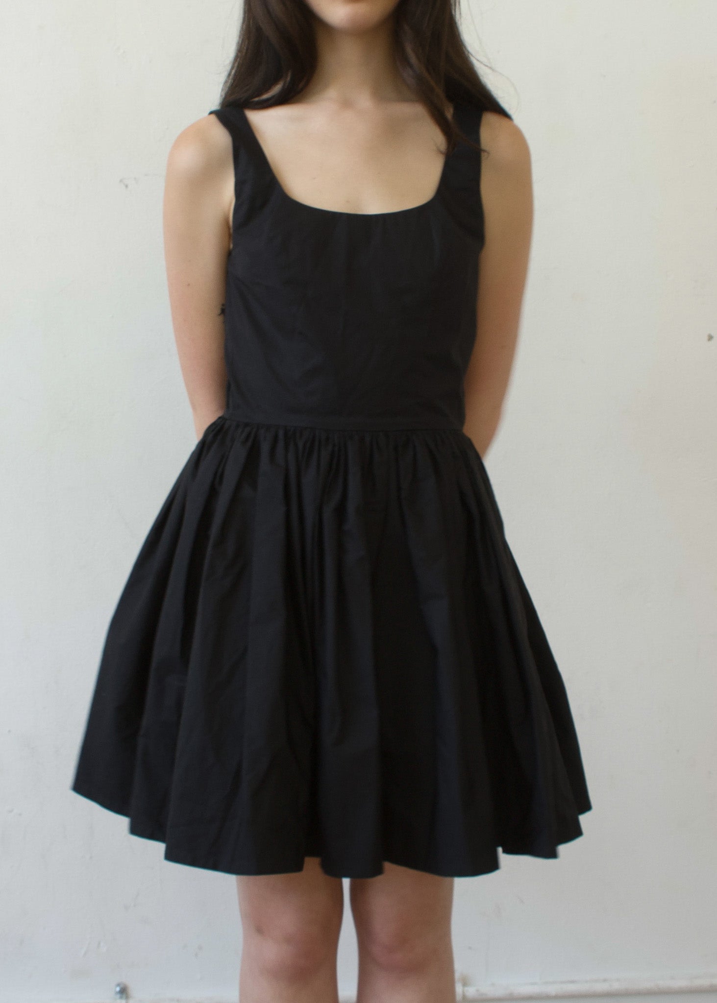 Lauren Dress in Black Cotton