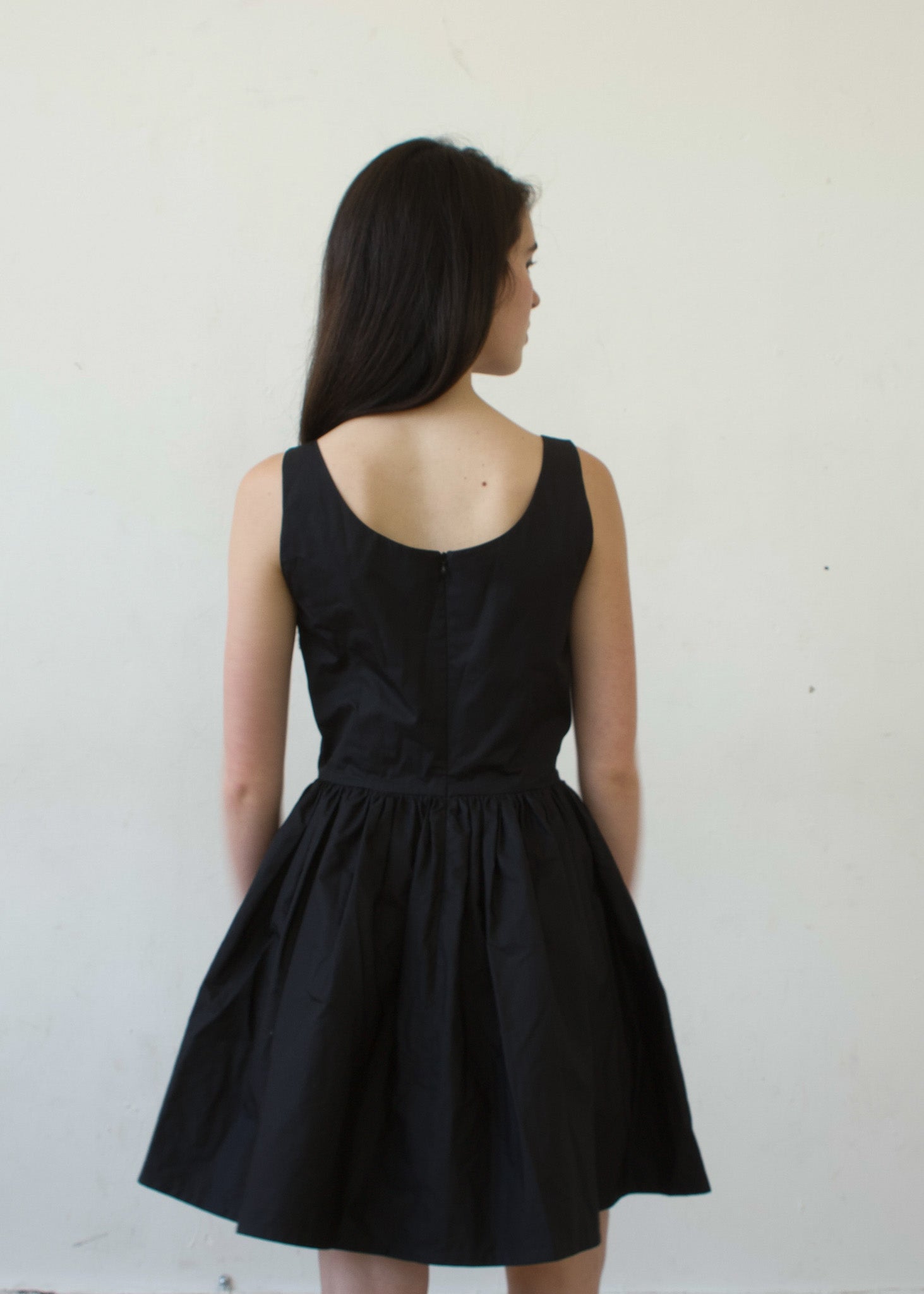Lauren Dress in Black Cotton