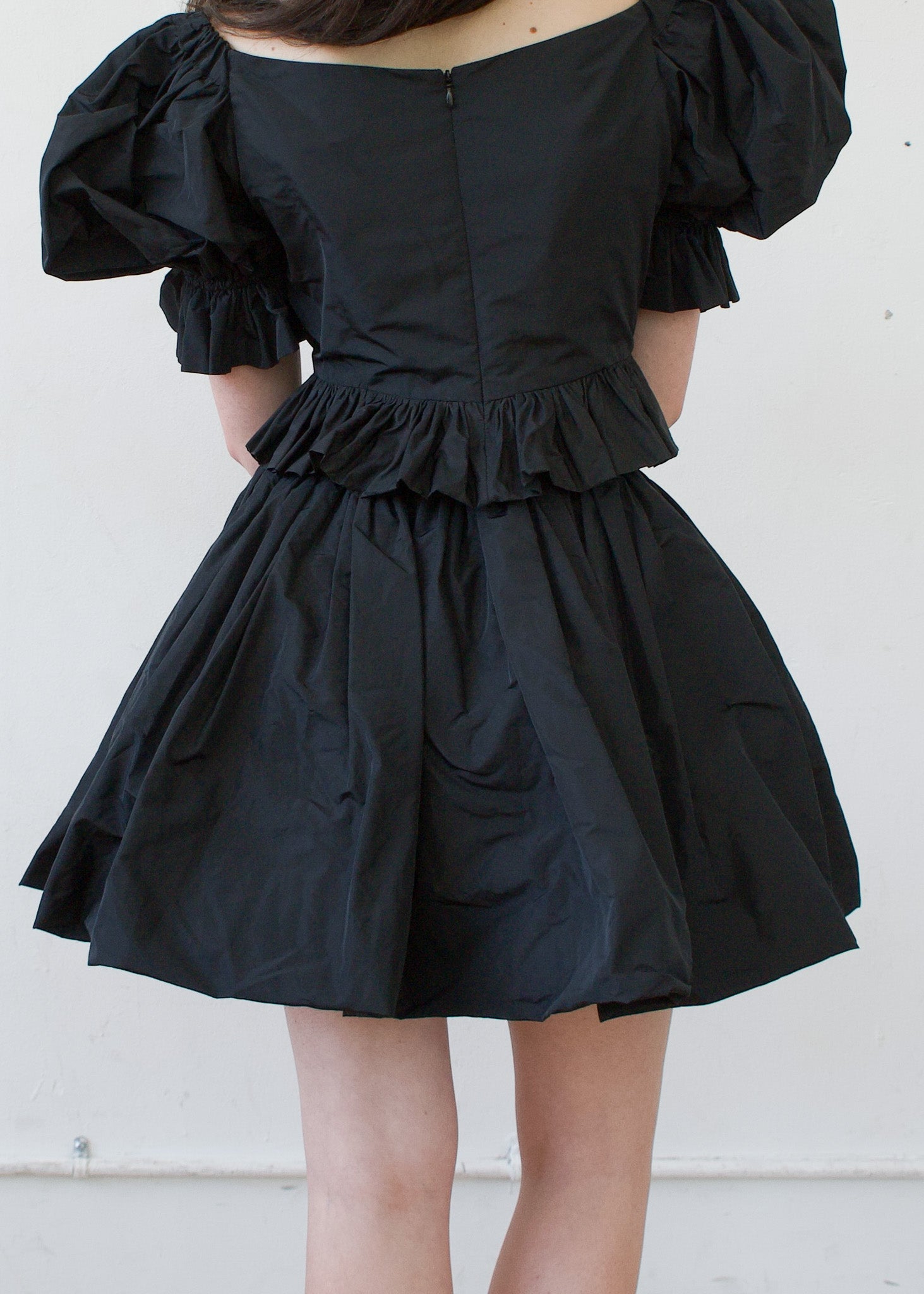 Bubble Skirt in Black Italian Taffeta