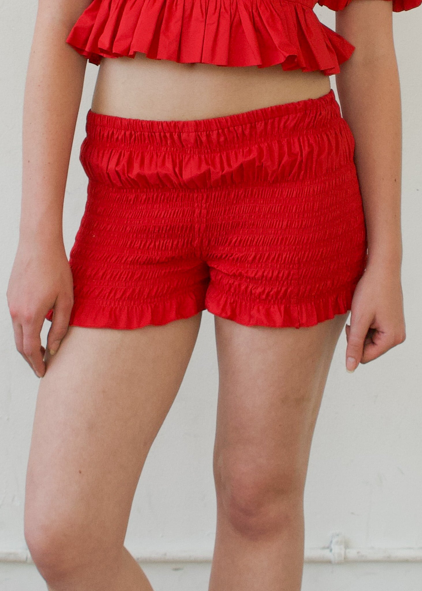 Bloomer in Red Italian Taffeta