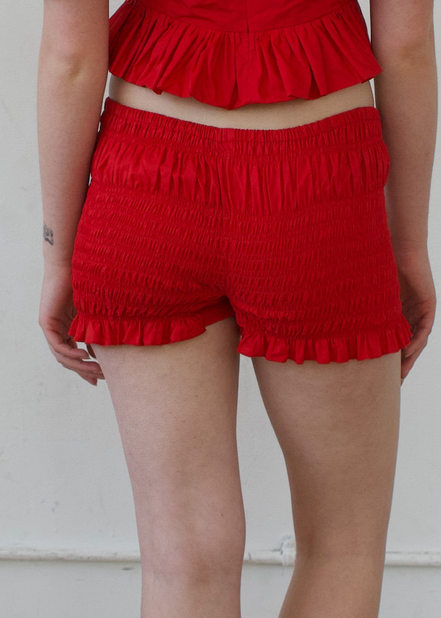 Bloomer in Red Italian Taffeta