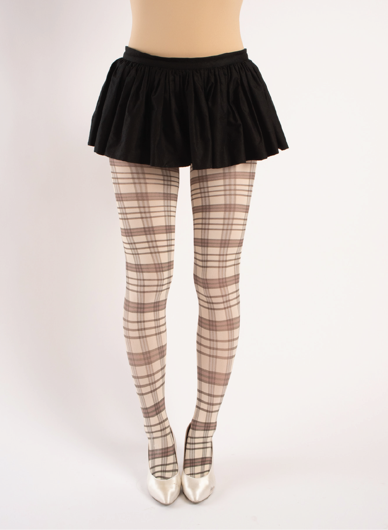 Play Tights in Neutral Plaid